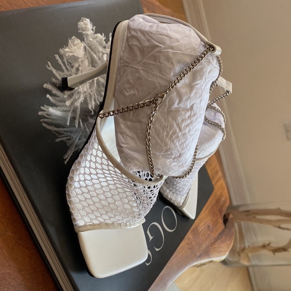 Jeffrey Campbell Ameline Net Chain Square Toe Sandal - Picture 2 of 7